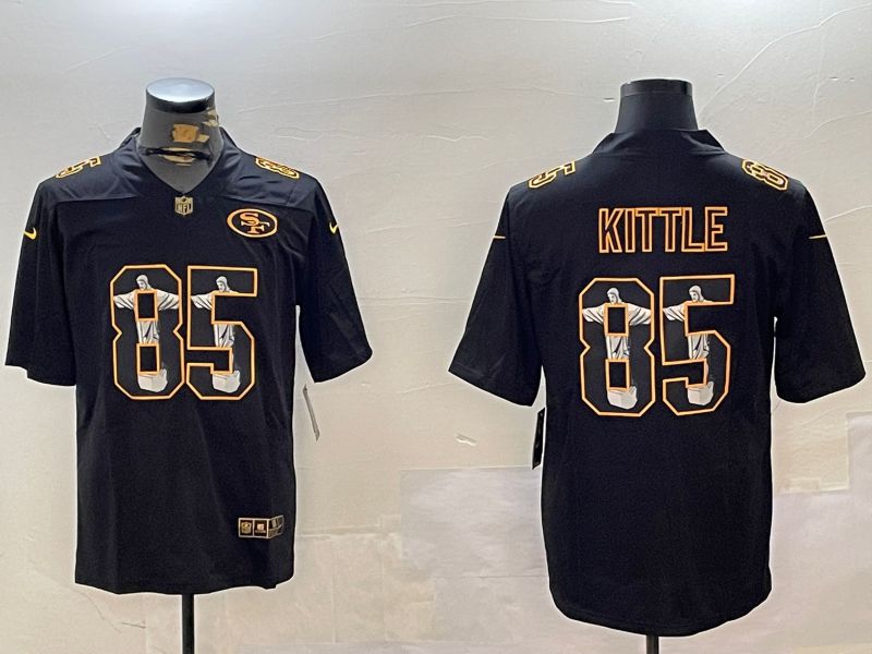 Men San Francisco 49ers #85 Kittle Black Fashion 2024 Nike Limited NFL Jersey style 3->san francisco 49ers->NFL Jersey